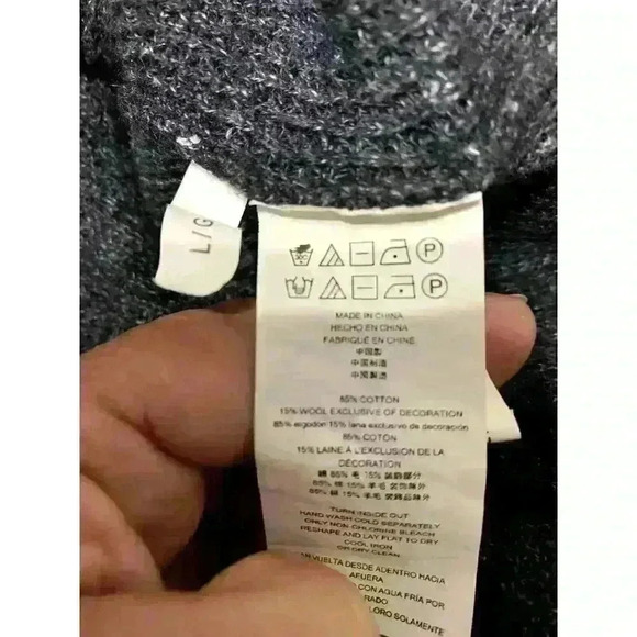 Michael Kors Mens Black Wool knit Pullover sweater Thermal Waffle Knit Large - Picture 8 of 8